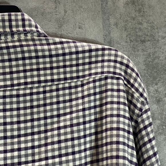 TAILOR VINTAGE Men's Airotec Performance Purple Gingham Long-Sleeve Button-Up - Picture 5 of 9